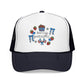 Embroidered Red White and Strawberry Foam, Mesh Trucker Hat