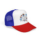 Embroidered Red White and Strawberry Foam, Mesh Trucker Hat