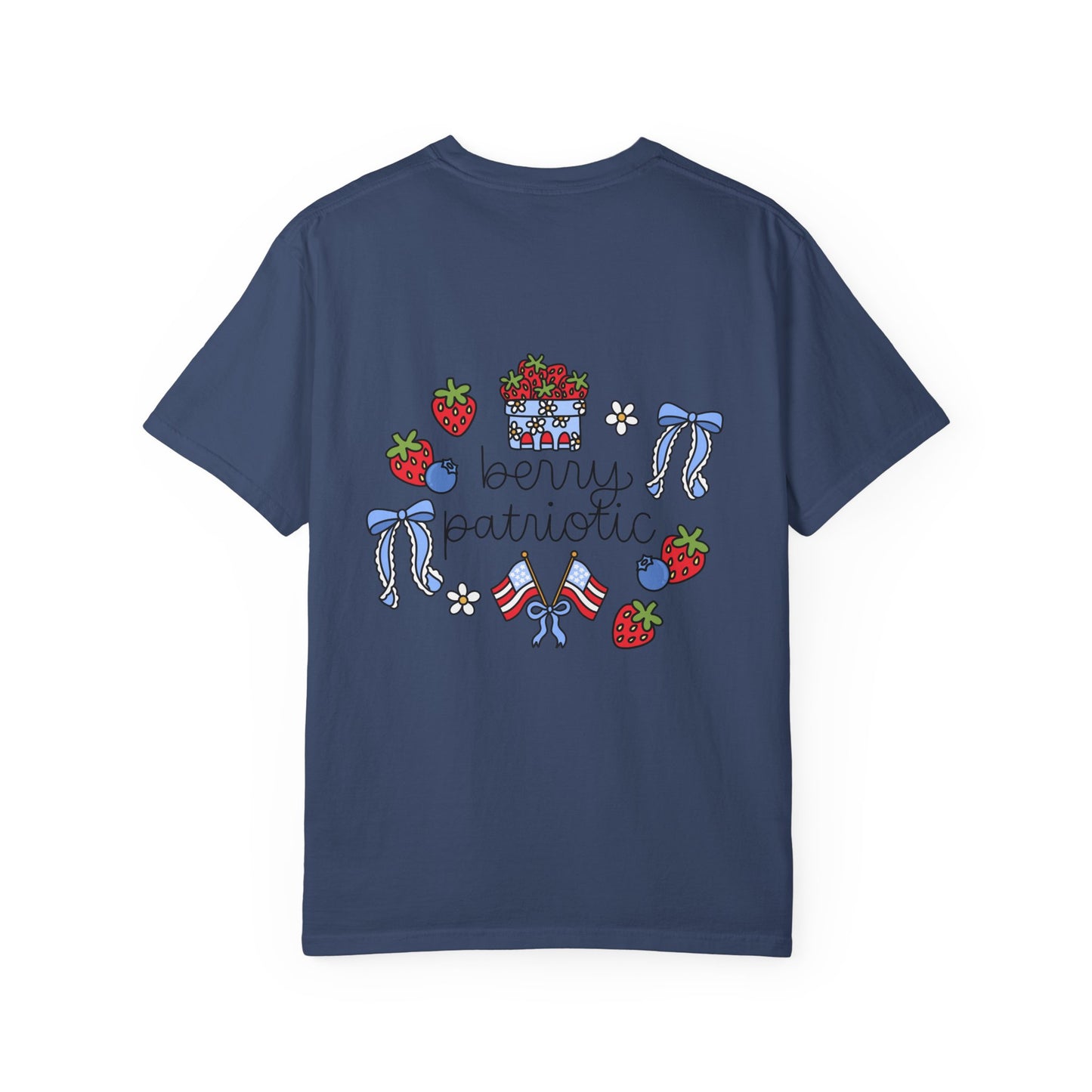 Comfort Colors Berry Patriotic T-Shirt pocket design