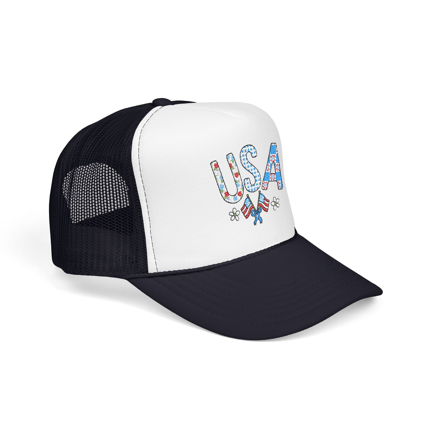 USA Floral Trucker Foam Mesh Hat