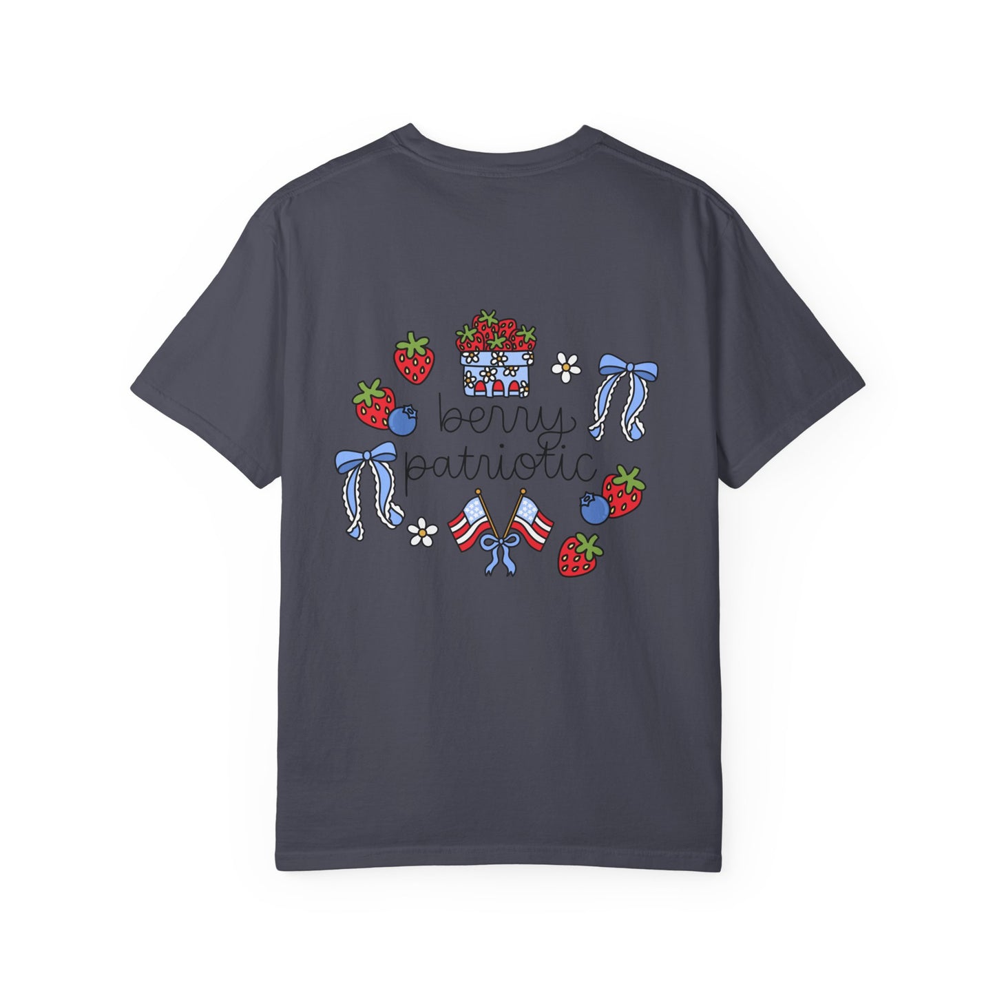 Comfort Colors Berry Patriotic T-Shirt -pocket design