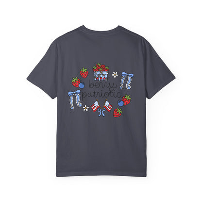 Comfort Colors Berry Patriotic T-Shirt -pocket design