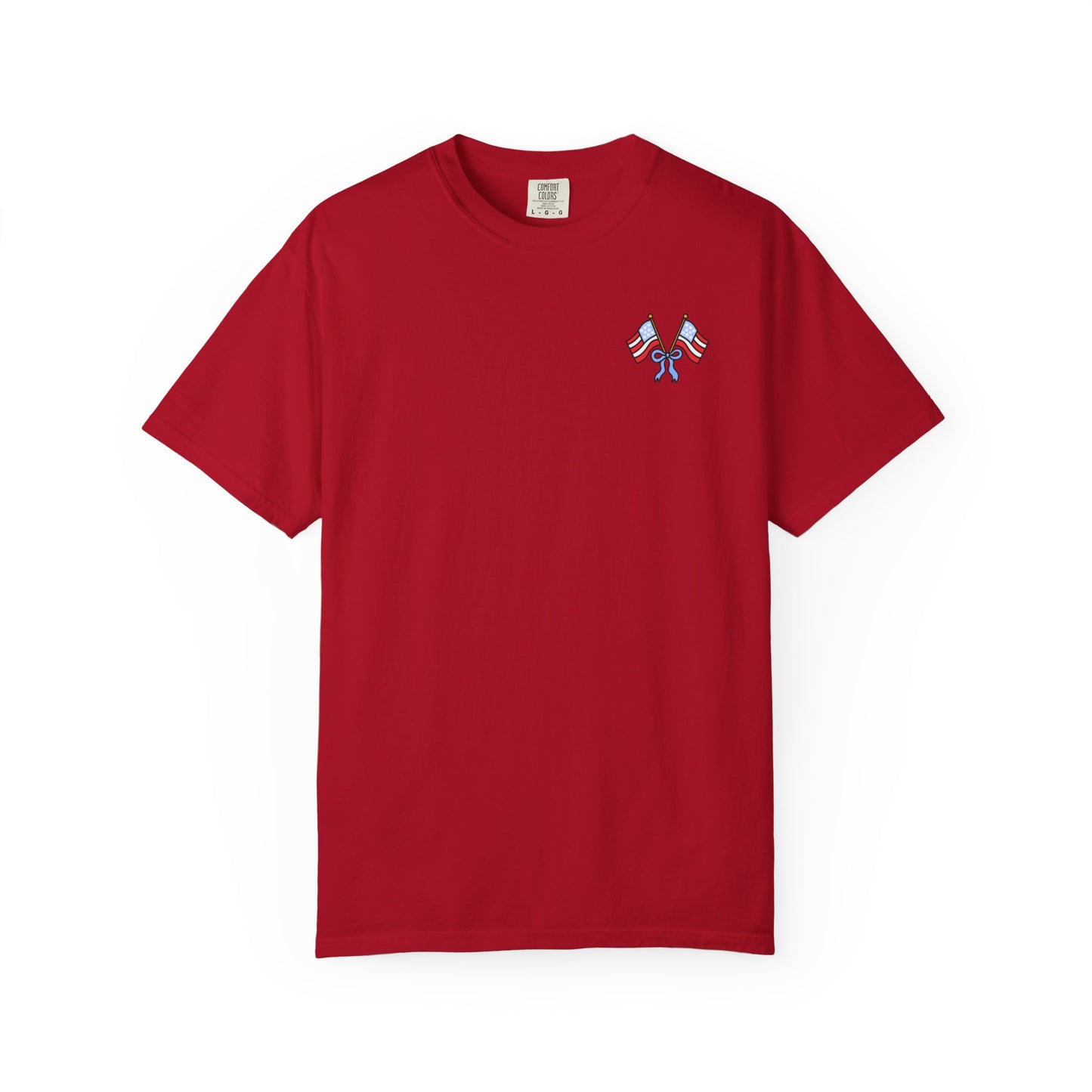 Comfort Colors Berry Patriotic T-Shirt pocket design