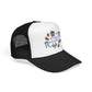 Embroidered Red White and Strawberry Foam, Mesh Trucker Hat