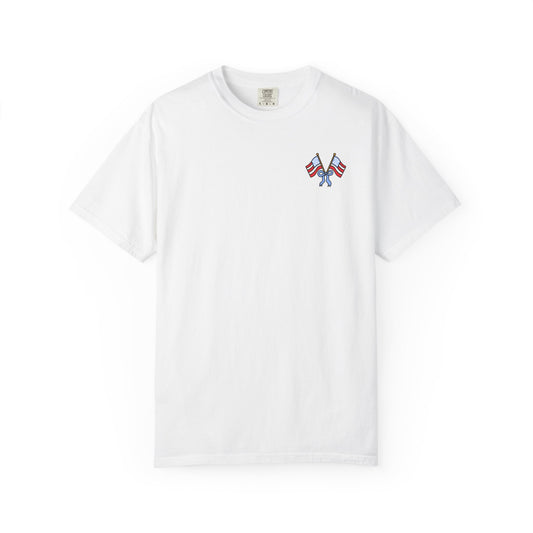 Comfort Colors Berry Patriotic T-Shirt pocket design