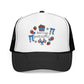 Embroidered Red White and Strawberry Foam, Mesh Trucker Hat