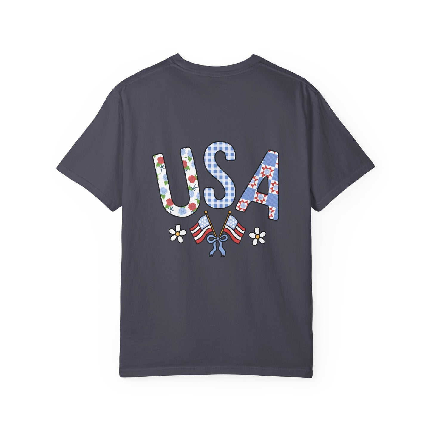 Comfort Colors USA Floral Flag T-Shirt