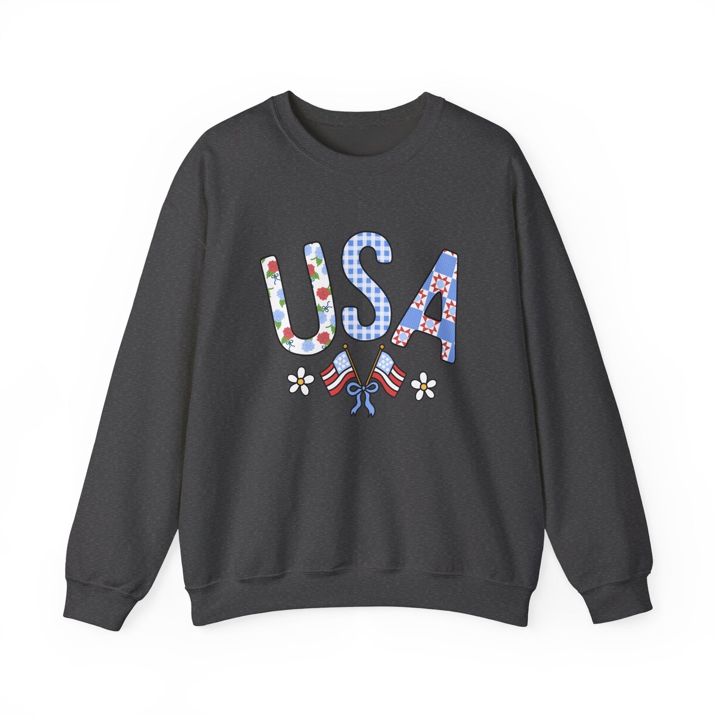USA Floral Crewneck Sweatshirt