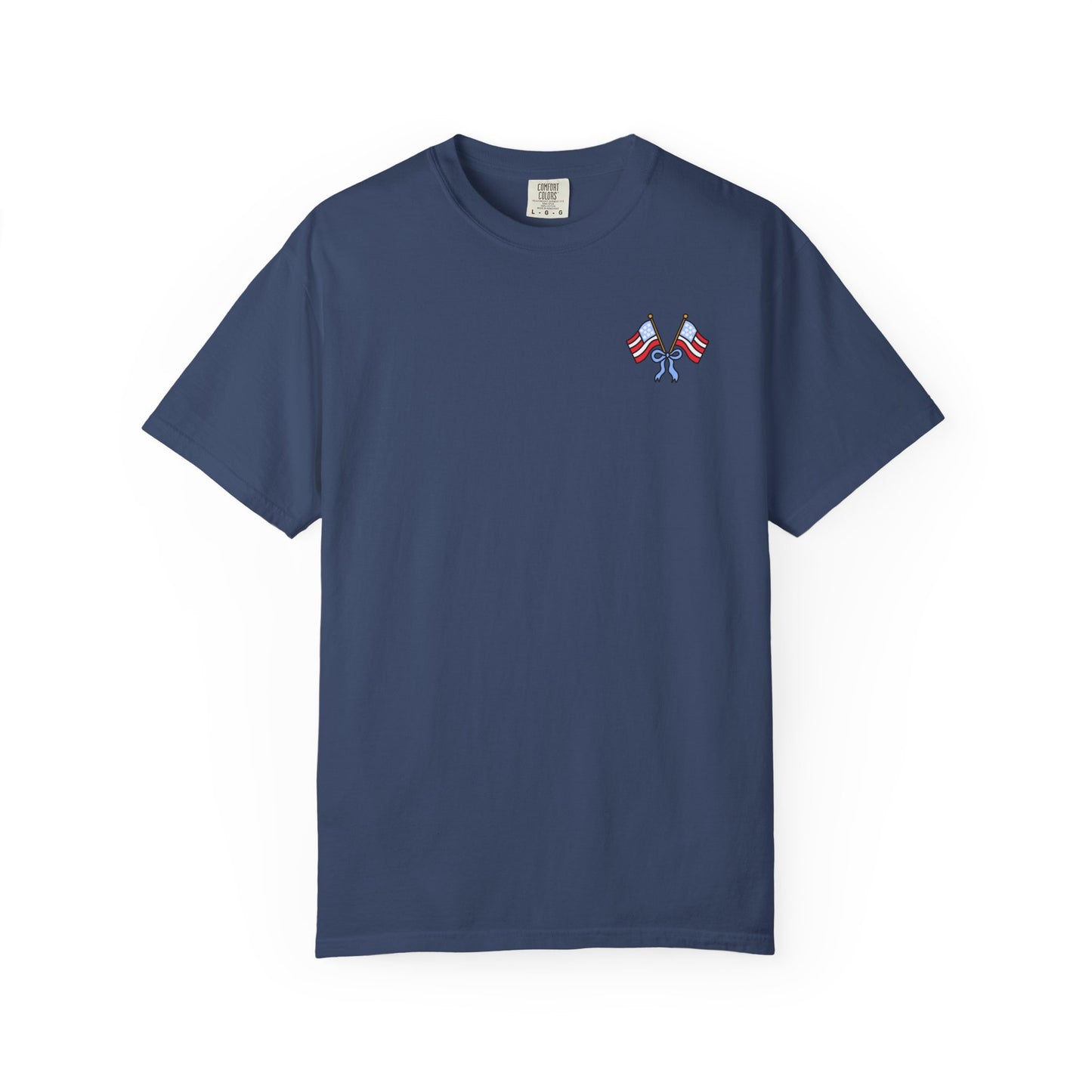 Comfort Colors Berry Patriotic T-Shirt pocket design