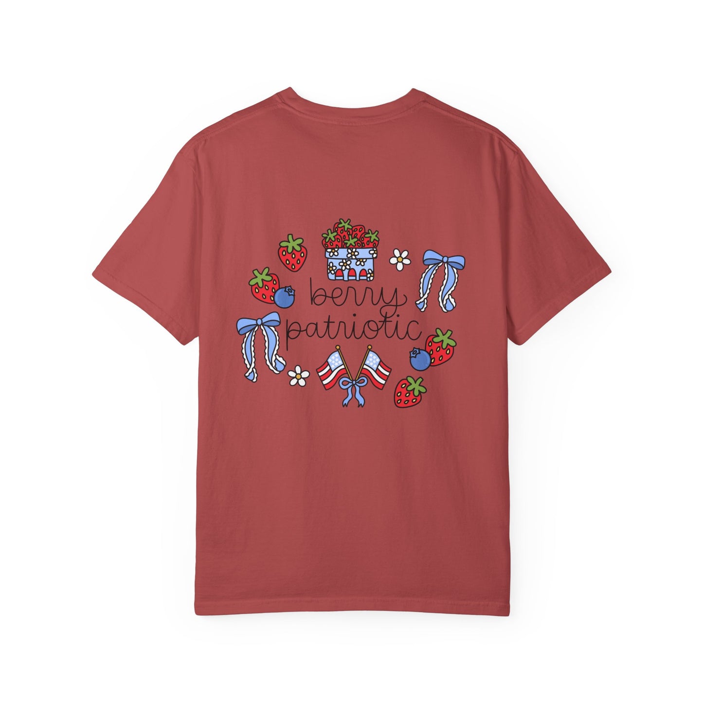 Comfort Colors Berry Patriotic T-Shirt -pocket design