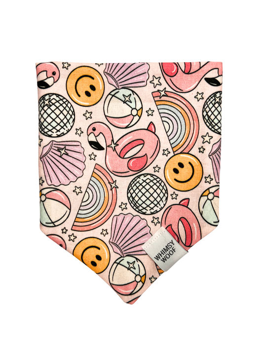 Pool Pawty Pups Bandana Pink